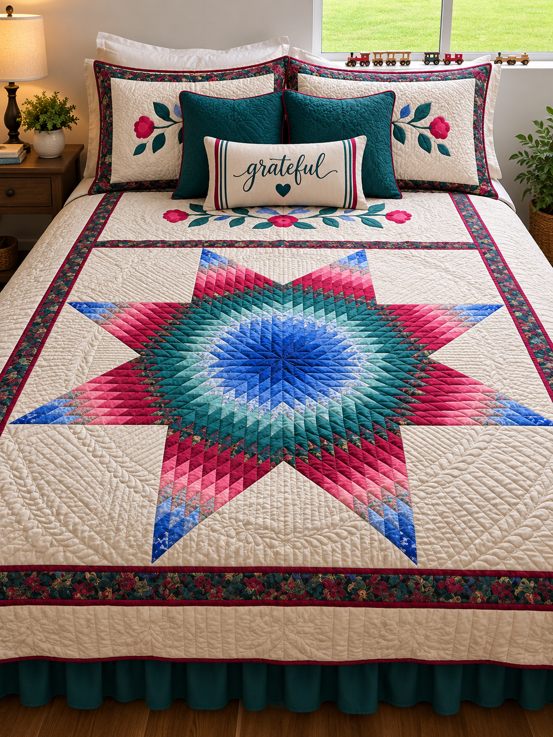 Quilt-Amish Handmade-Radiant Star