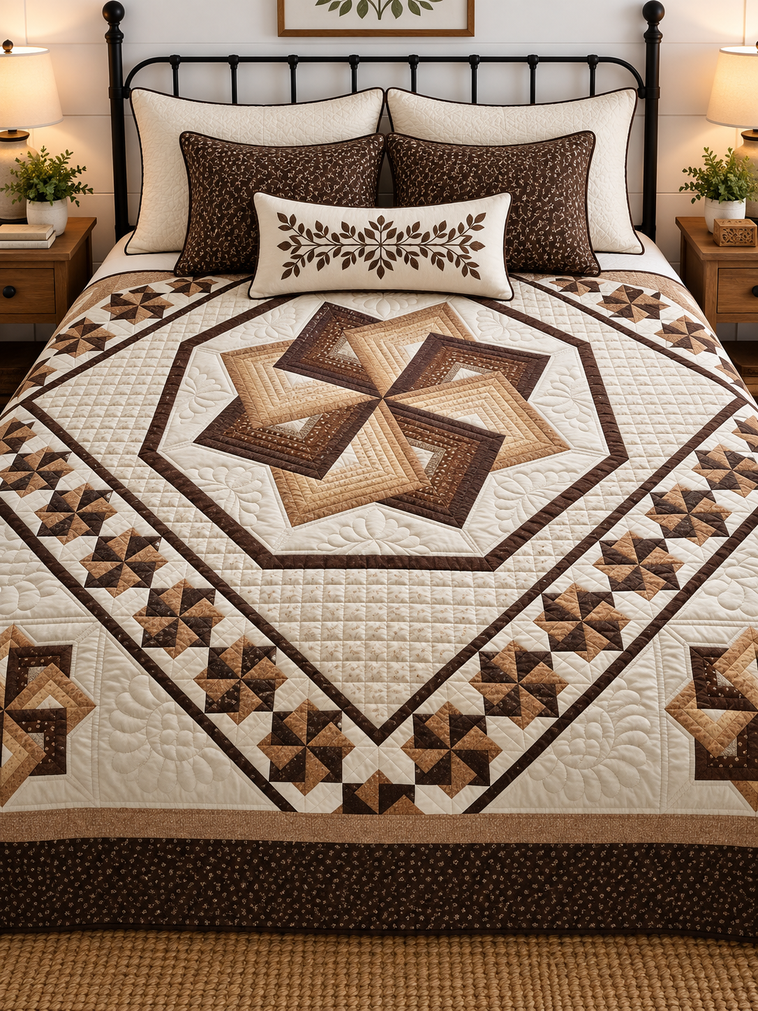 Quilt-Amish Handmade-Spinning Star