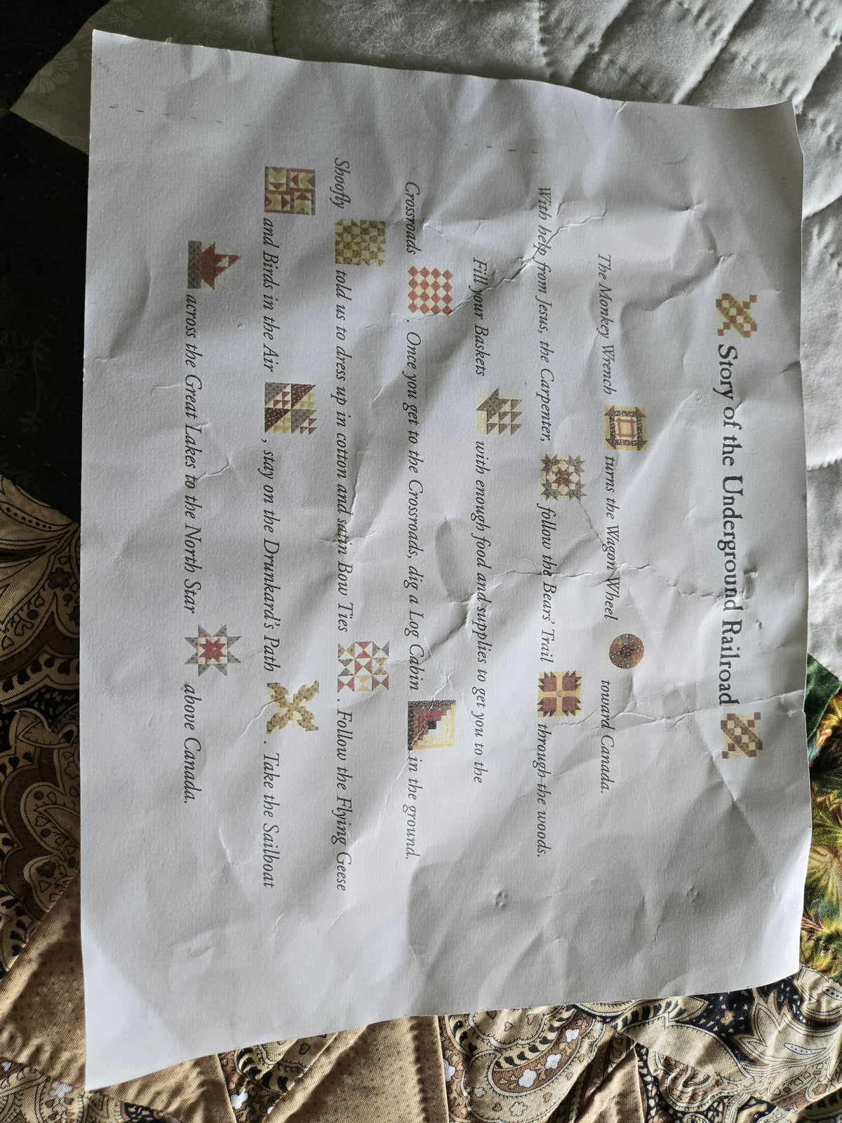 Quilt-Amish Handmade-Underground railroad