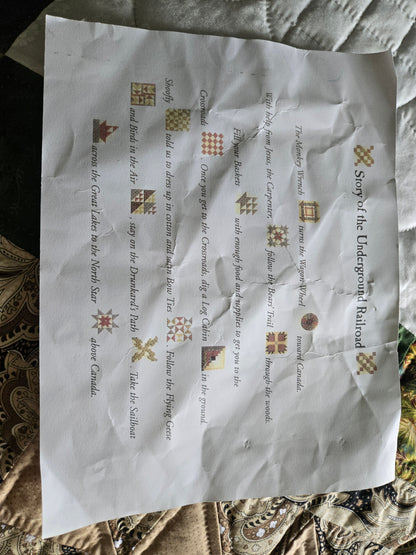 Quilt-Amish Handmade-Underground railroad