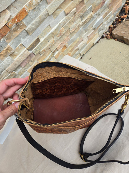 Unique Leather Tote/Purse -  Handmade CUSTOM Leather Tote/Purse by local Amish Artisans (MADE TO ORDER!)  Size MEDIUM - Simple Life Amish Store