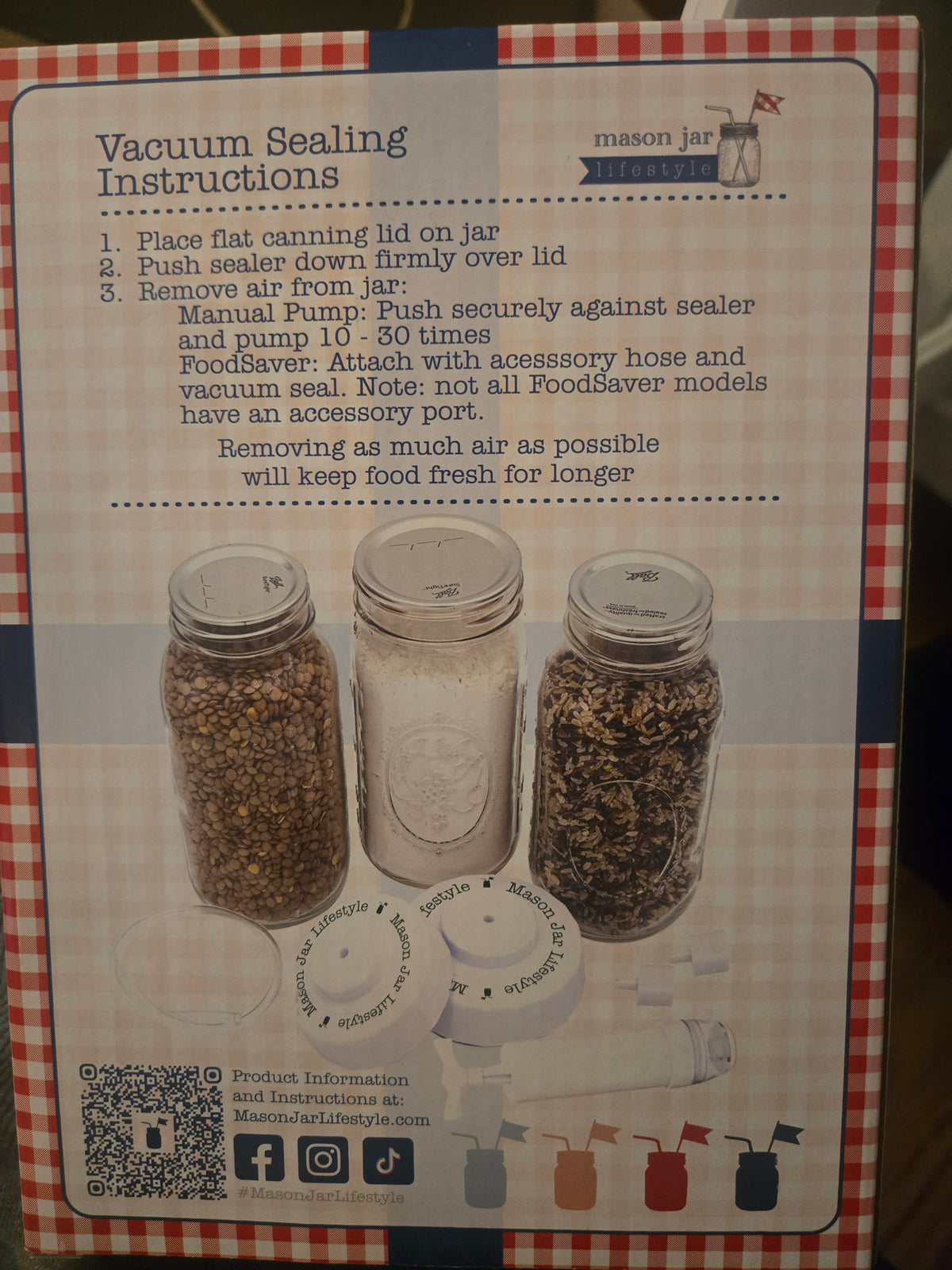 Vacuum Sealing Kit-Mason Jar Lifestyle - Simple Life Amish Store