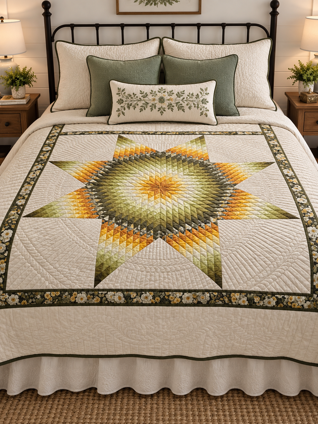 Quilt-Amish Handmade-Radiant Star