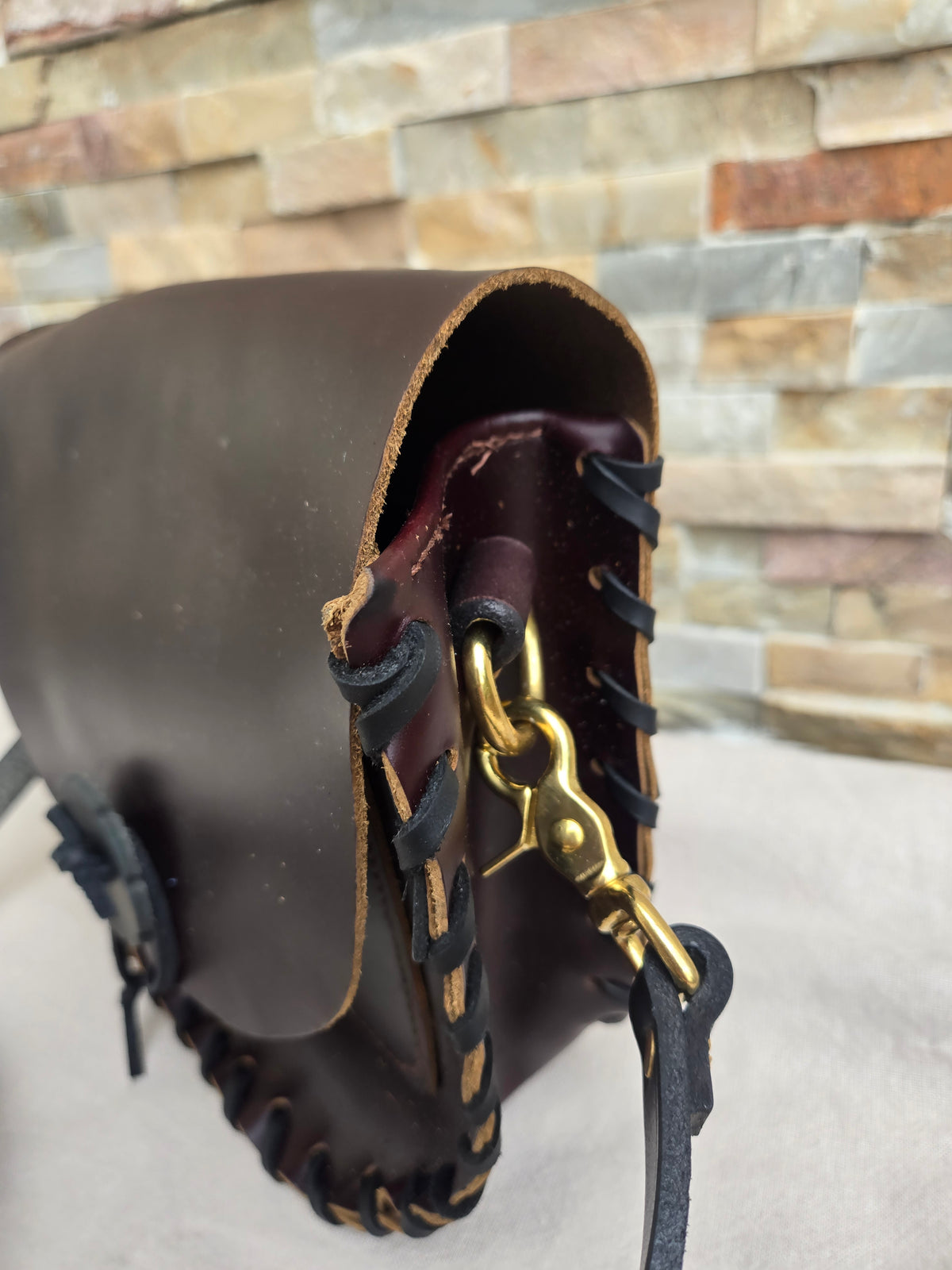 Amish Made Leather Crossbody Purse