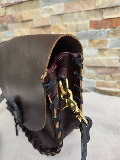 Amish Made Leather Crossbody Purse