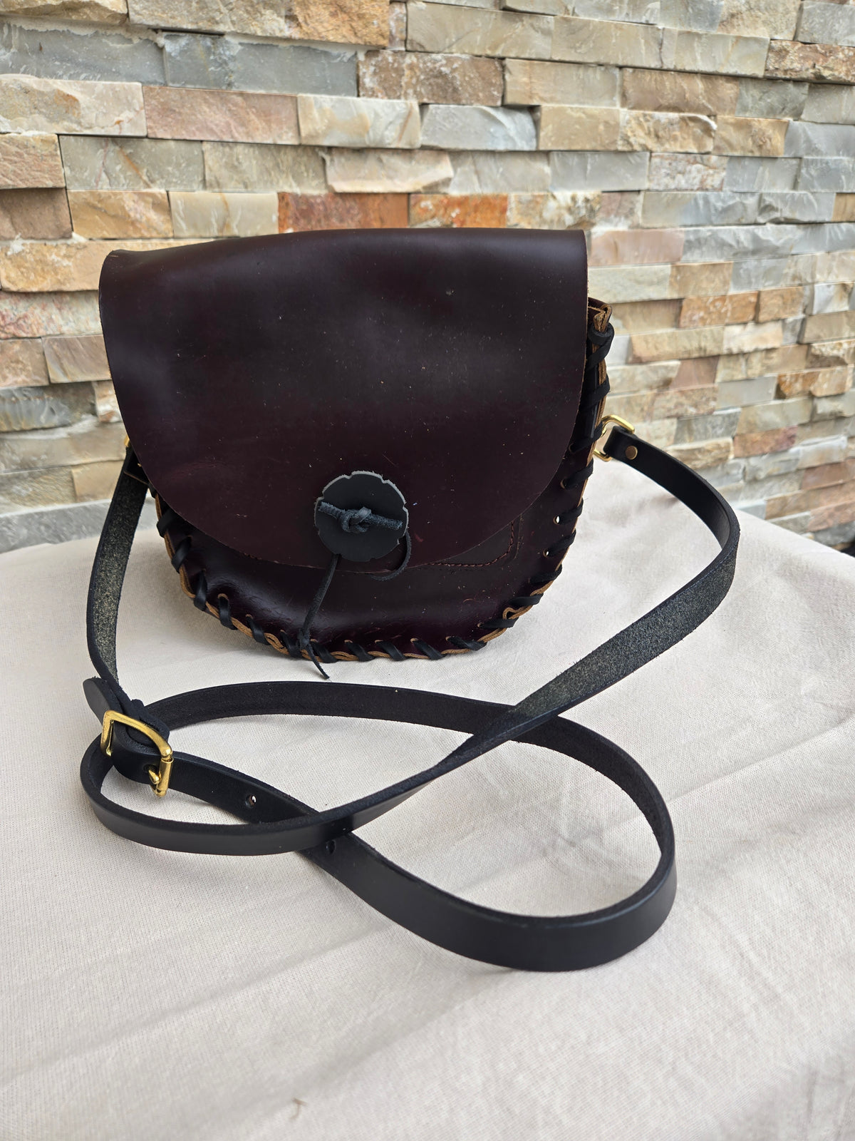 Amish Made Leather Crossbody Purse