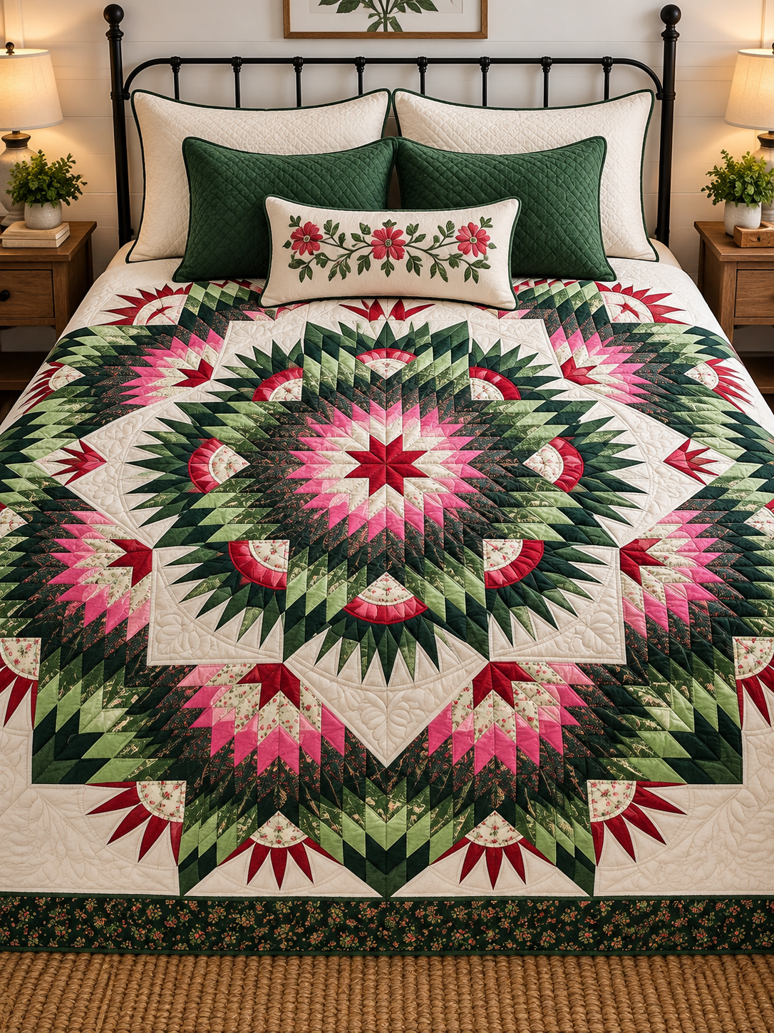 Quilt-Amish Handmade-Mariners Star