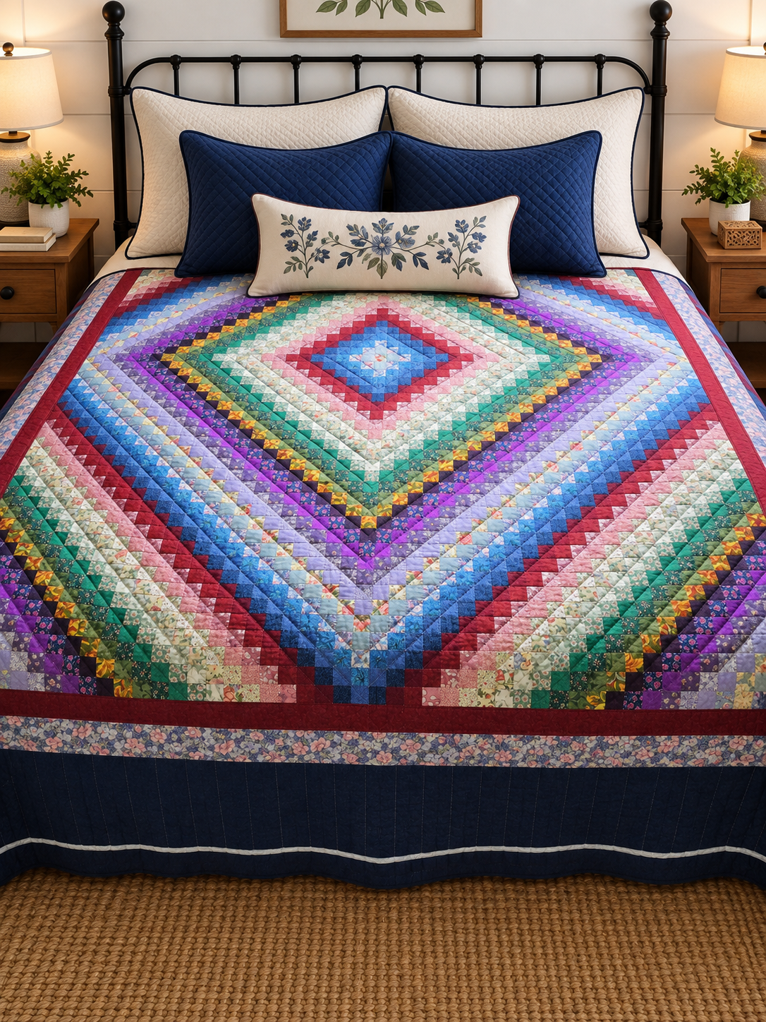 Quilt-Amish Handmade-Color Splash